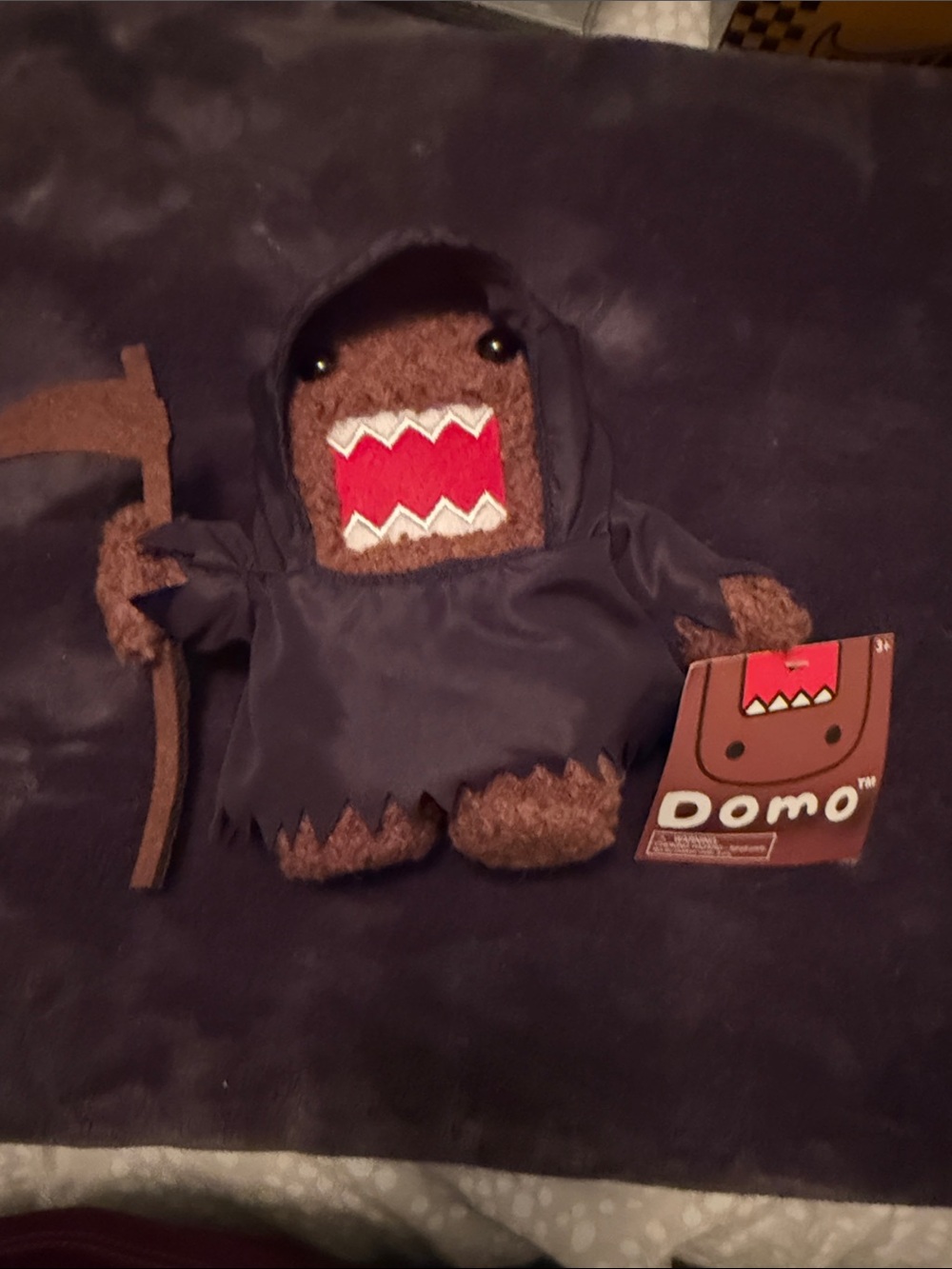 Domo Grim Reaper Plush Costume - Black & Brown NWT Halloween collectible